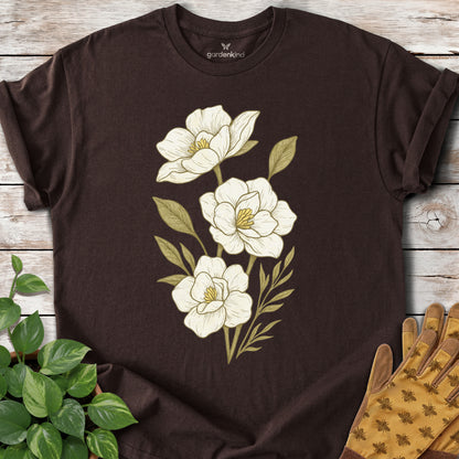 Gardenias Tee, Dark Chocolate