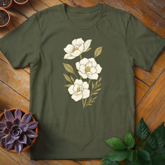 Gardenias Tee T-Shirt Military Green / S