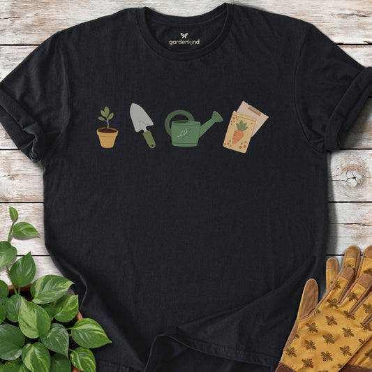 Gardening Ingredients Tee, Black