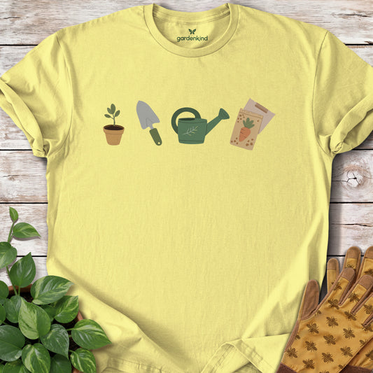 Gardening Ingredients Tee, Cornsilk