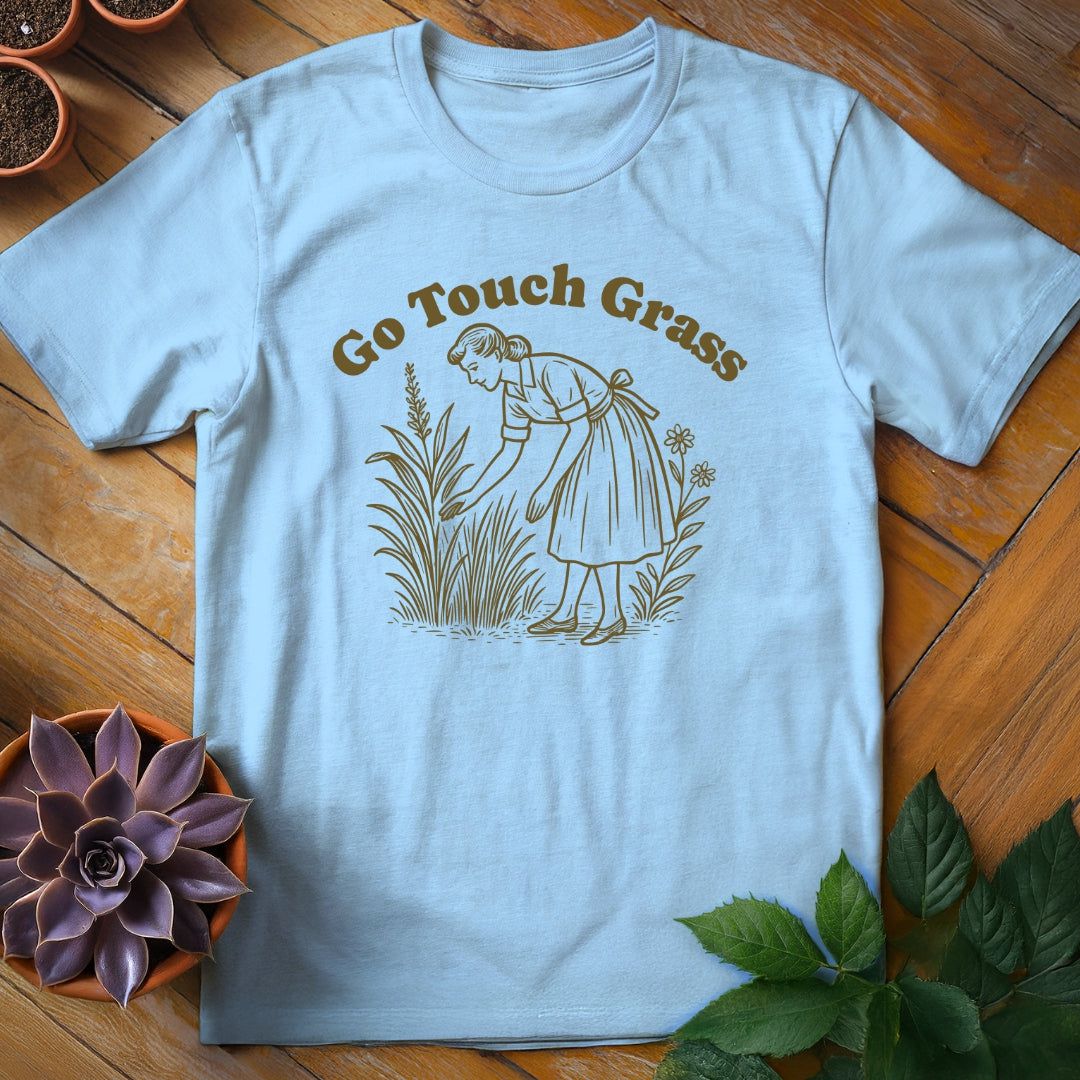 Go Touch Grass Tee T-Shirt Light Blue / S