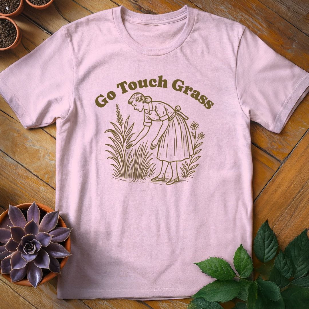 Go Touch Grass Tee T-Shirt Light Pink / S