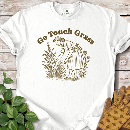 Go Touch Grass Tee, White