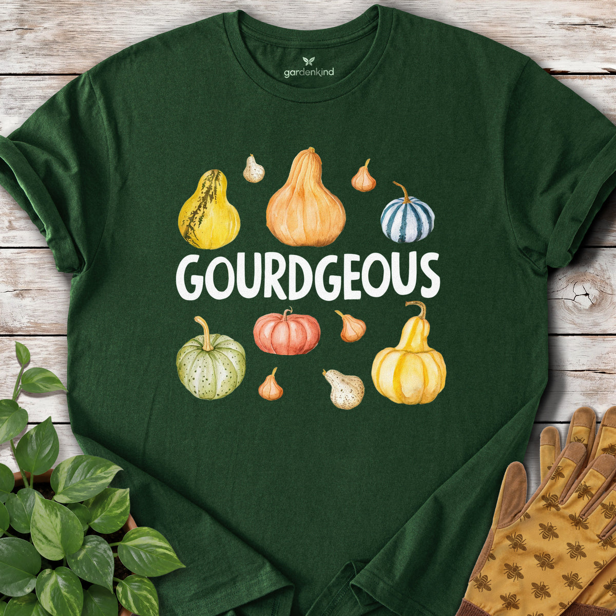 Gourdgeous Tee, Forest Green
