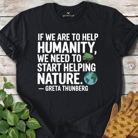 Greta Thunberg Quote Tee, Black