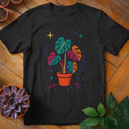 Groovy Monstera Tee T-Shirt Black / S