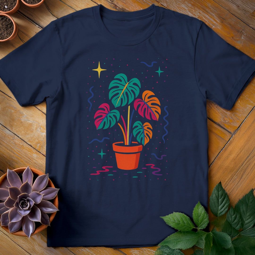 Groovy Monstera Tee T-Shirt Navy / S