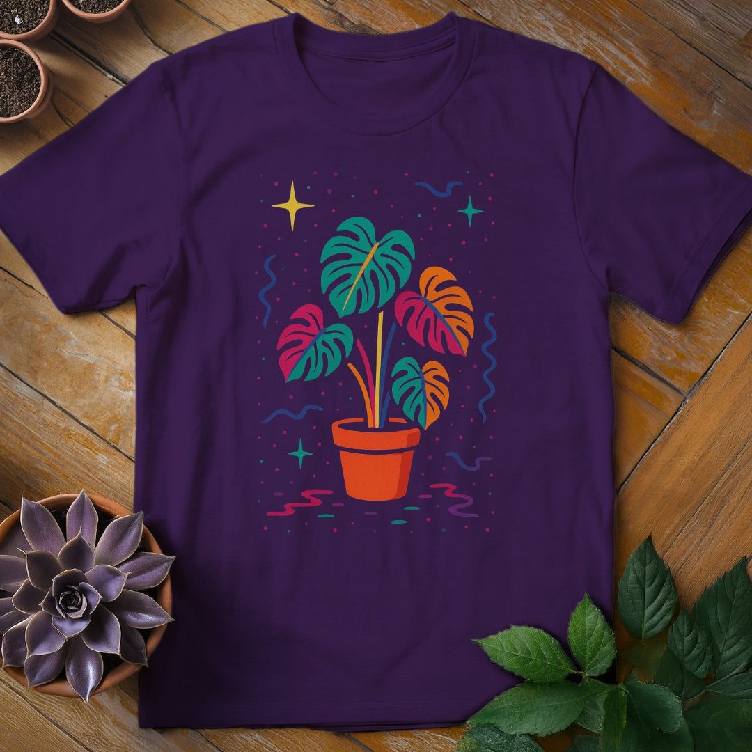 Groovy Monstera Tee T-Shirt Purple / S