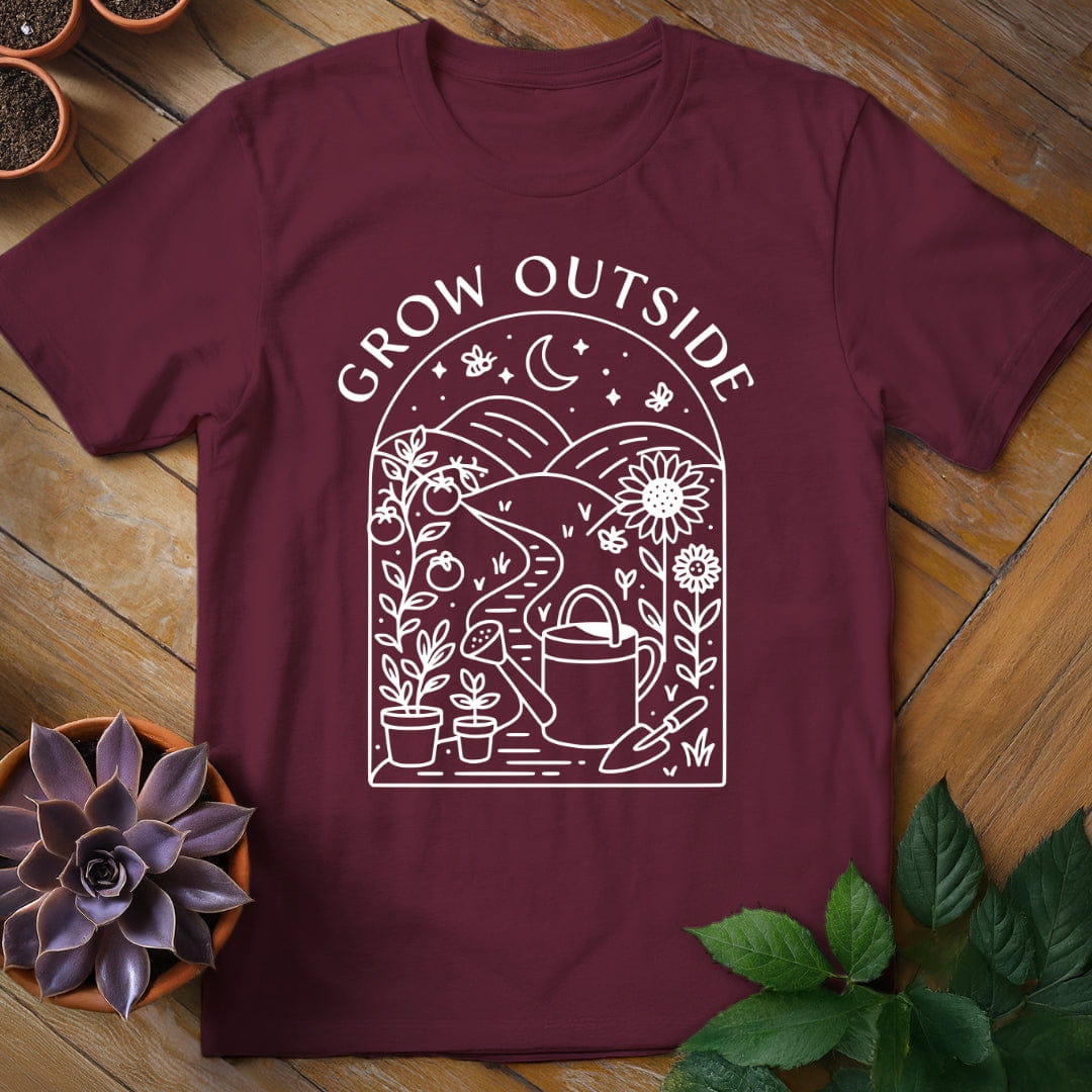 Grow Outside Tee T-Shirt Maroon / S