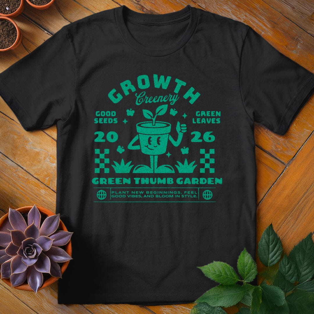 Growth Greenery Tee T-Shirt Black / S