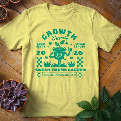 Growth Greenery Tee T-Shirt Cornsilk / S