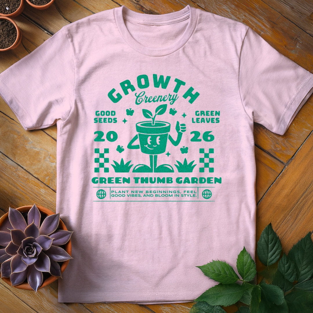 Growth Greenery Tee T-Shirt Light Pink / S