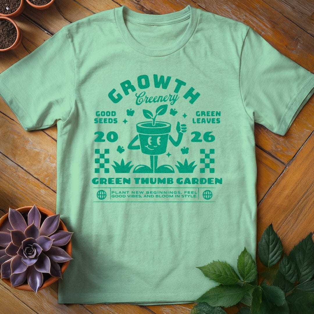 Growth Greenery Tee T-Shirt Mint Green / S