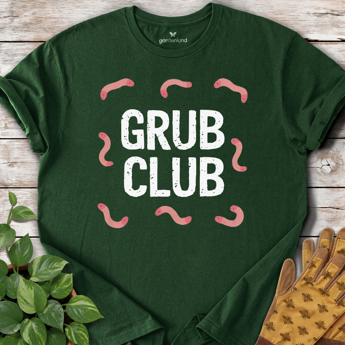 Grub Club Tee, Forest Green