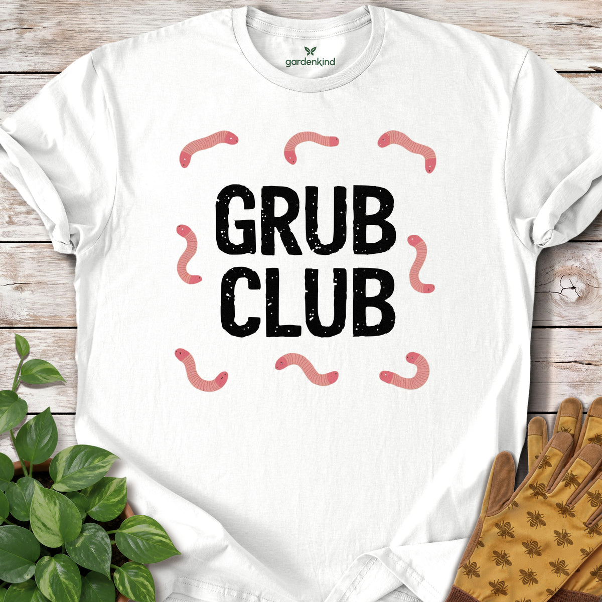 Grub Club Tee, White