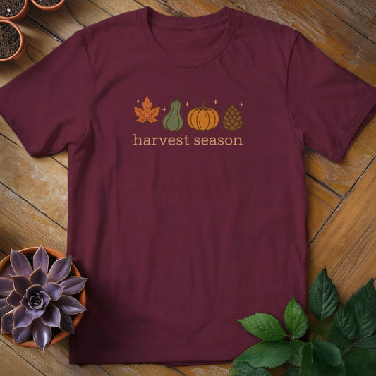 Harvest Season Tee T-Shirt Maroon / S