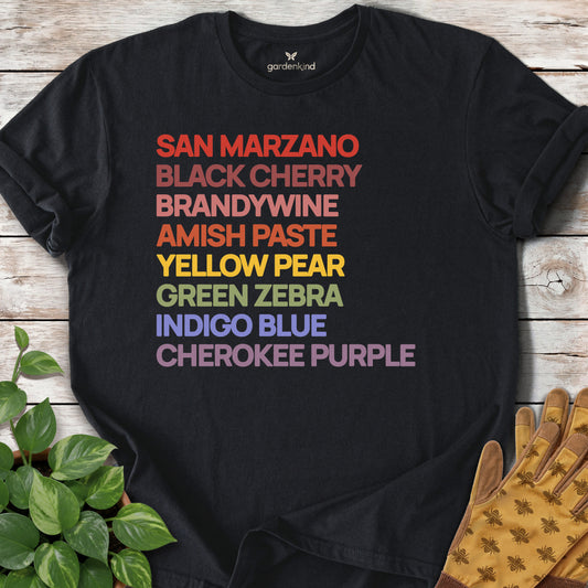 Heirloom Variety Rainbow Tee, Black