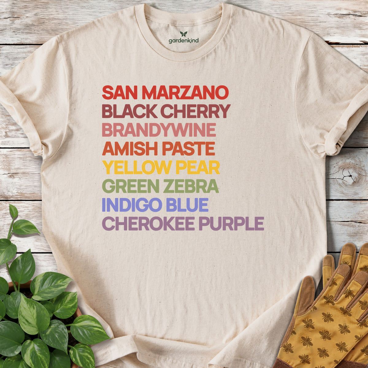Heirloom Variety Rainbow Tee, Natural