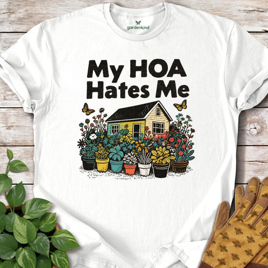 HOA Hates Me Tee, White