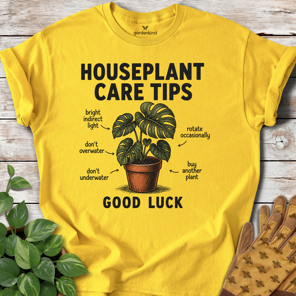 Houseplant Care Tips Tee, Daisy