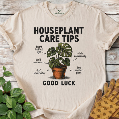 Houseplant Care Tips Tee, Natural