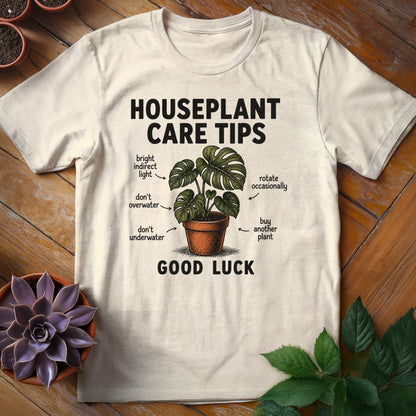 Houseplant Care Tips Tee T-Shirt Natural / S