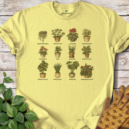 Houseplant Varieties Tee, Cornsilk