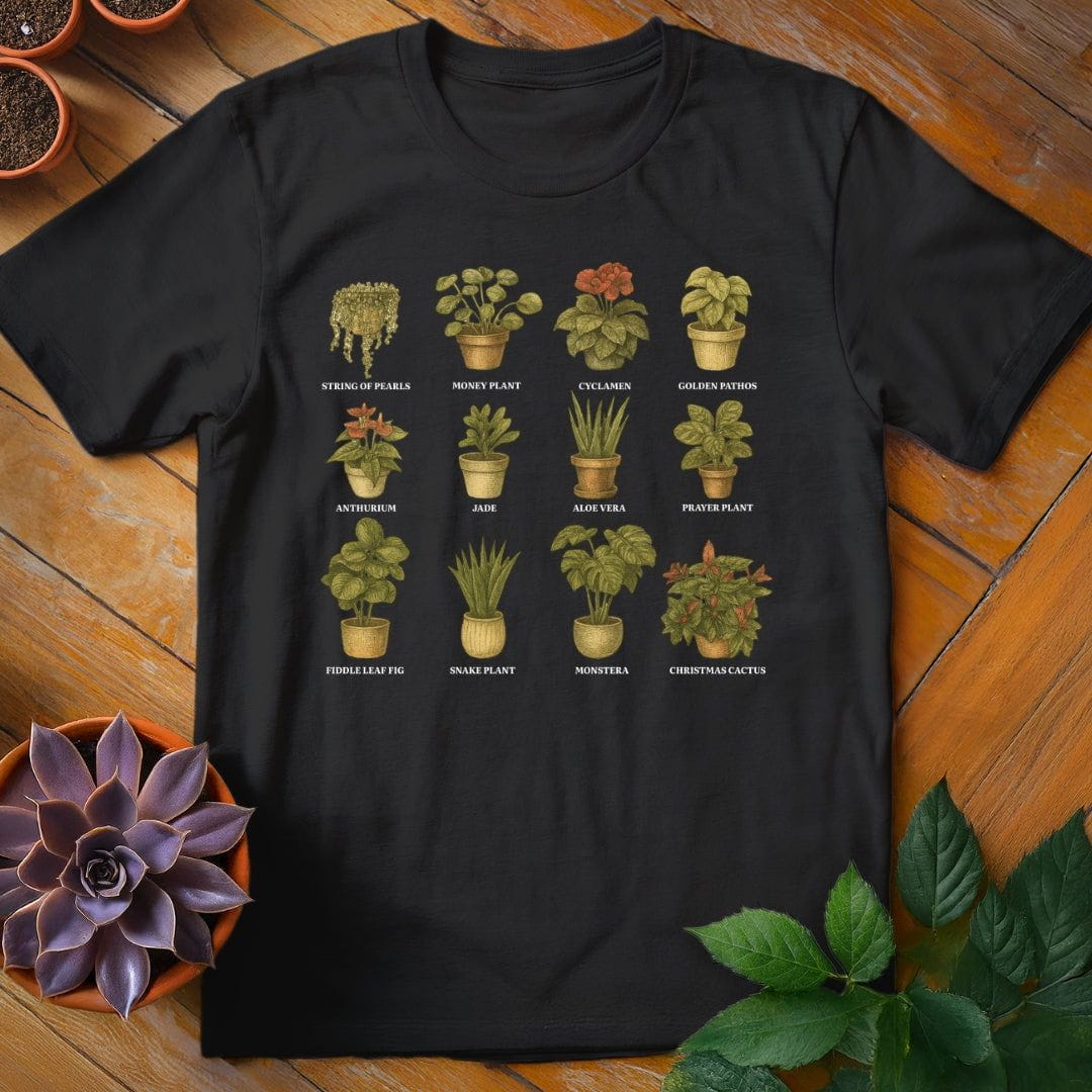 Houseplant Varieties Tee T-Shirt Black / S
