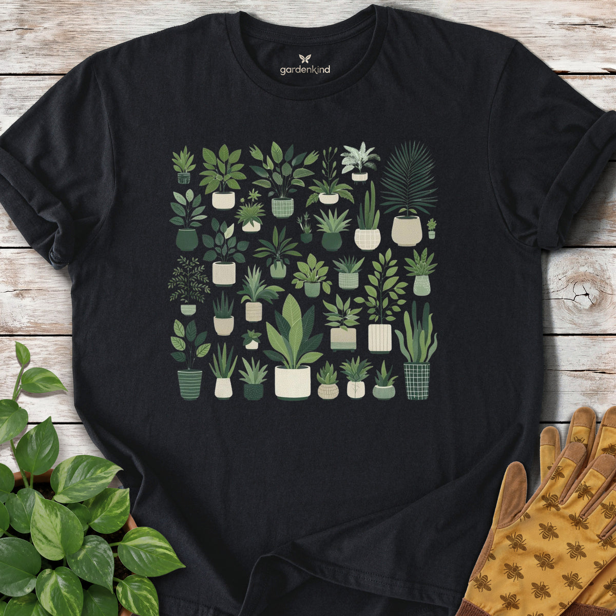 Houseplants Tee, Black
