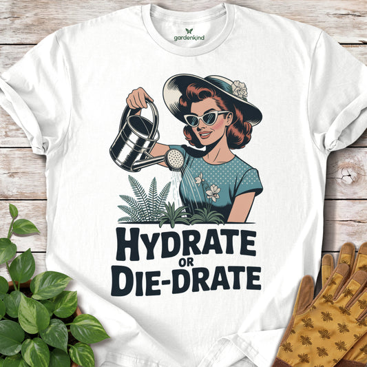 Hydrate or Die-Drate Tee, White