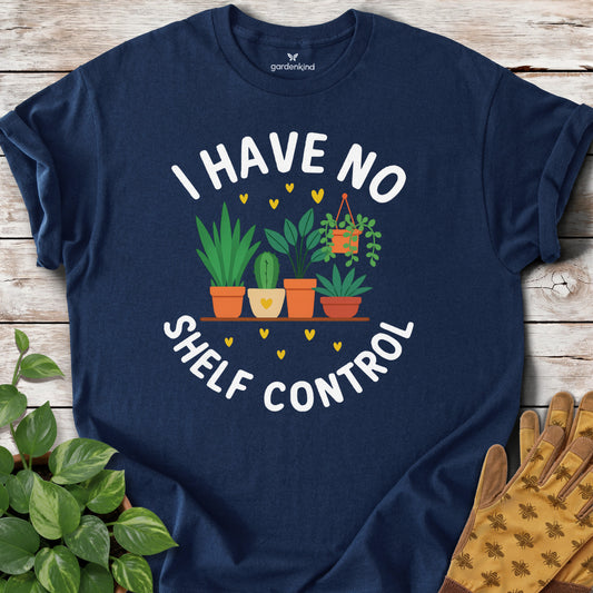 I Have No Shelf Control Tee, Navy