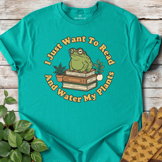 I Just Want to Read and Water My Plants Tee, Jade Dome