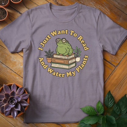 I Just Want to Read and Water My Plants Tee T-Shirt Paragon / S