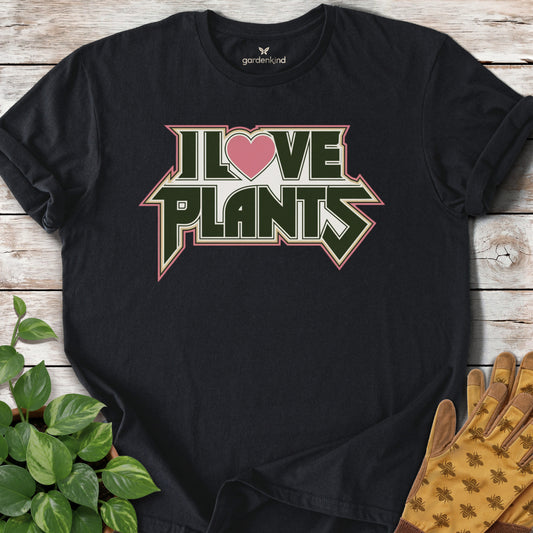 I Love Plants Tee, Black