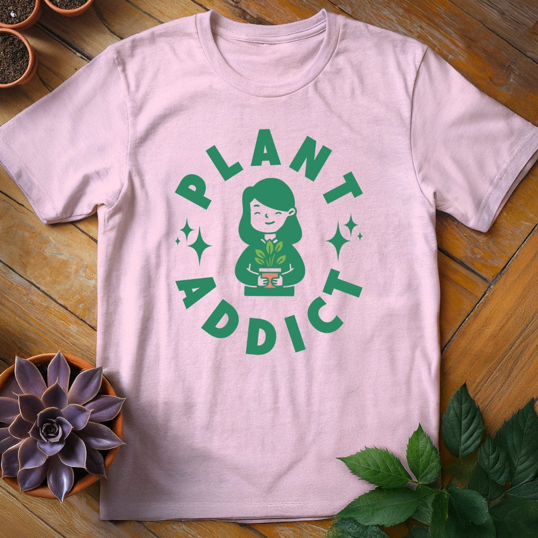 I'm a Plant Addict Tee T-Shirt Light Pink / S