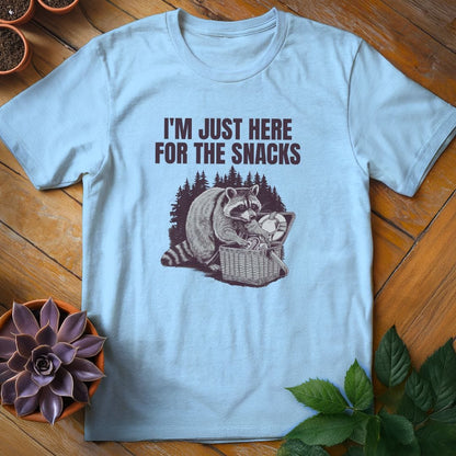 I'm Just Here for the Snacks Tee T-Shirt Light Blue / S