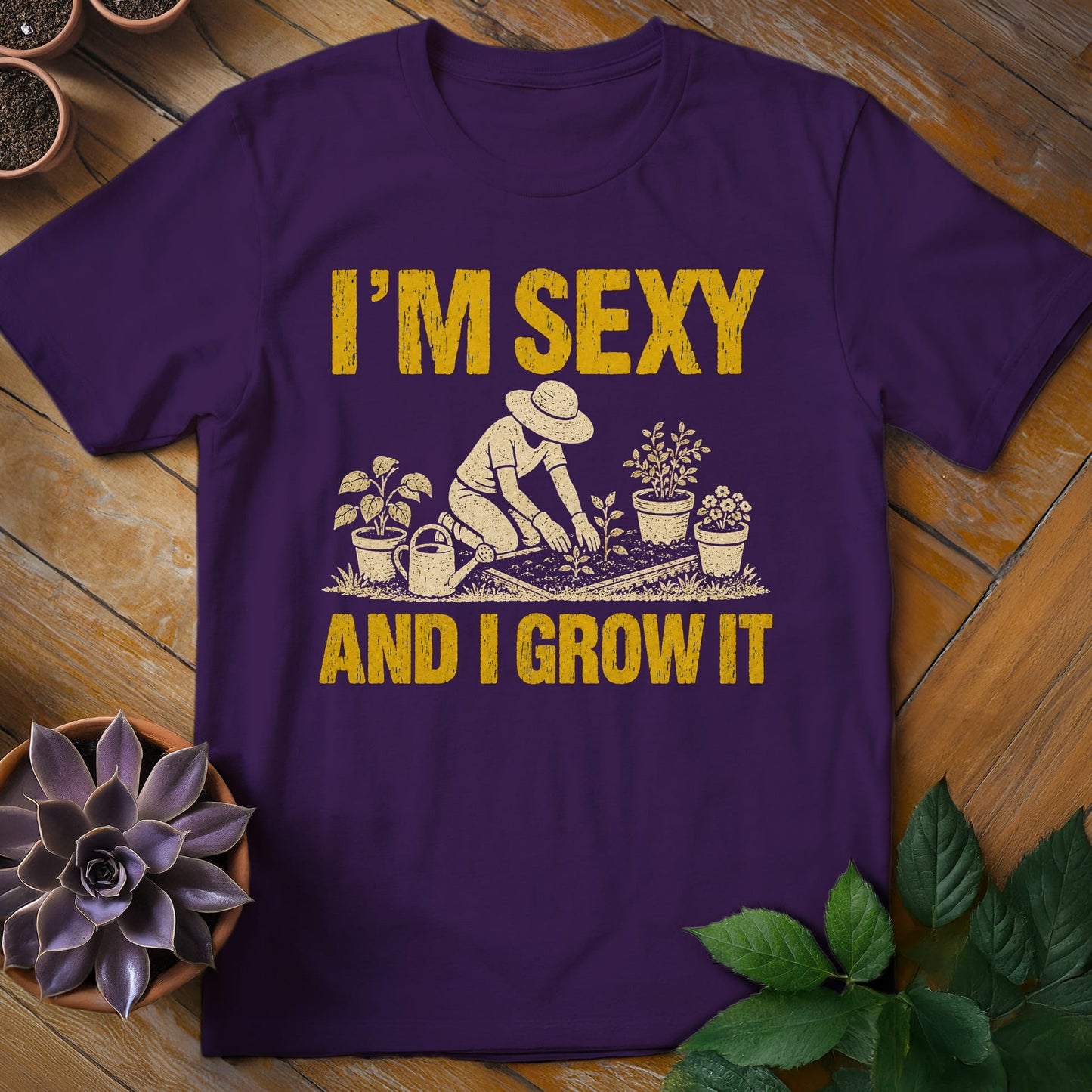 I'm Sexy and I Grow It Tee T-Shirt Purple / S