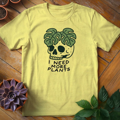 I Need More Plants Skull Tee T-Shirt Cornsilk / S