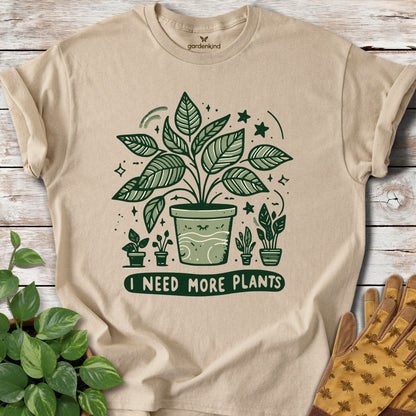 I Need More Plants Tee, Sand