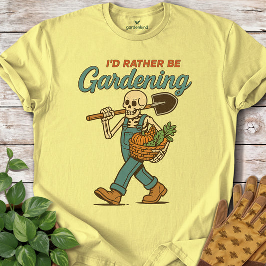 I'd Rather Be Gardening Tee, Cornsilk