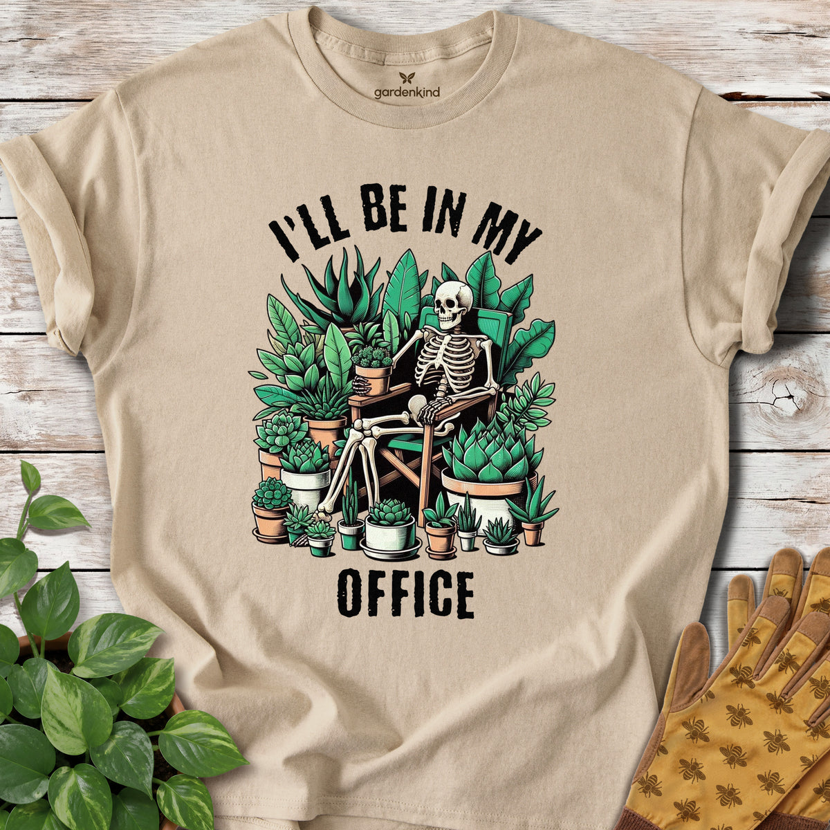 I'll Be In My Office Tee, Sand