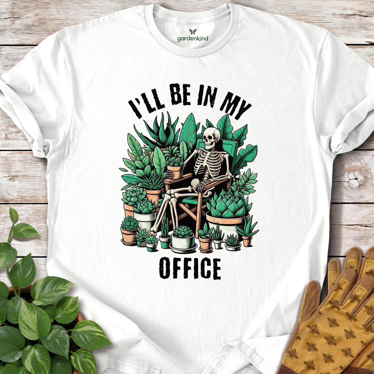 I'll Be In My Office Tee, White