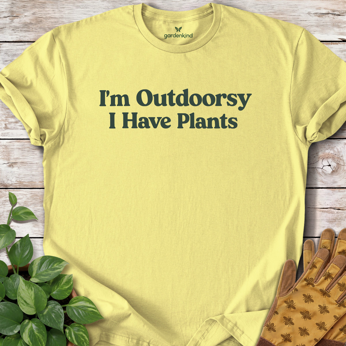 I'm Outdoorsy Tee, Cornsilk