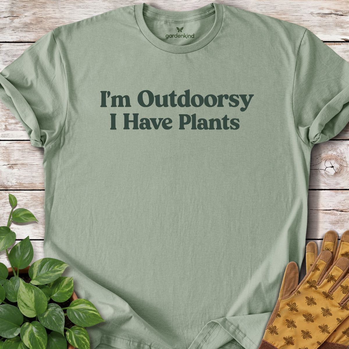 I'm Outdoorsy Tee, Sage