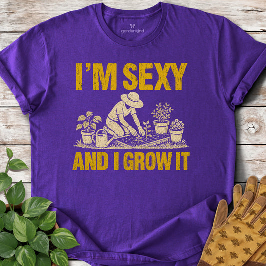 I'm Sexy and I Grow It Tee, Purple