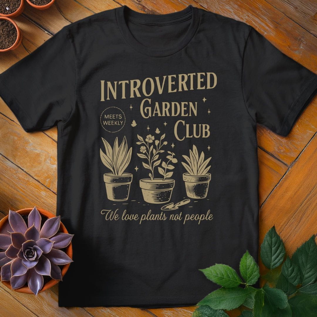 Introverted Garden Club Tee T-Shirt Black / S