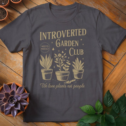 Introverted Garden Club Tee T-Shirt Charcoal / S