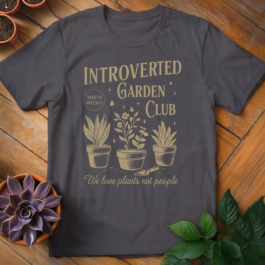 Introverted Garden Club Tee T-Shirt Charcoal / S