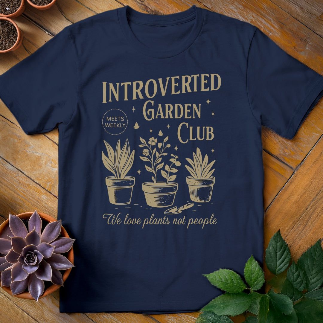 Introverted Garden Club Tee T-Shirt Navy / S