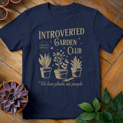 Introverted Garden Club Tee T-Shirt Navy / S